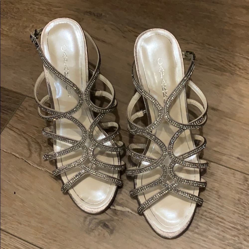 Sparkly strappy heels